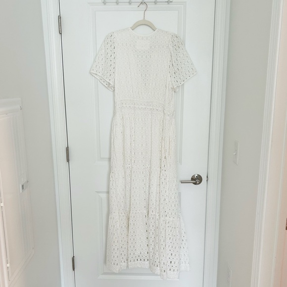 Anthropologie Maeve Somerset Eyelet Maxi Dress in Ivory - Picture 3 of 6